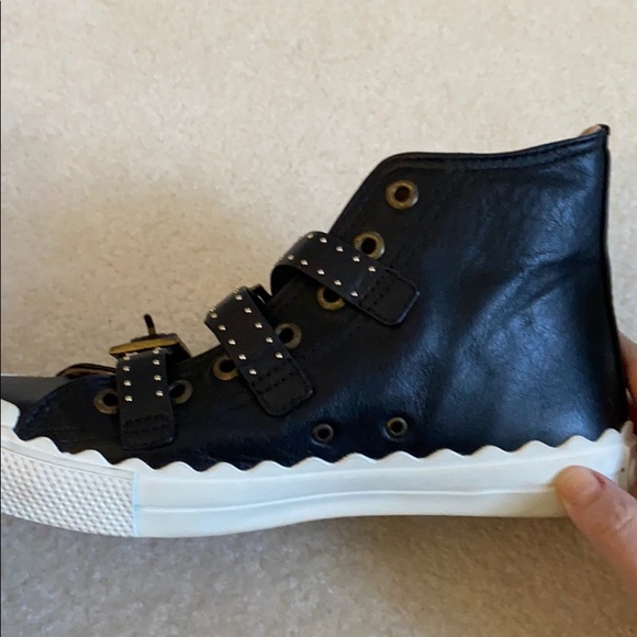 Chloe Kyle studded high top leather sneaker - Picture 13 of 15
